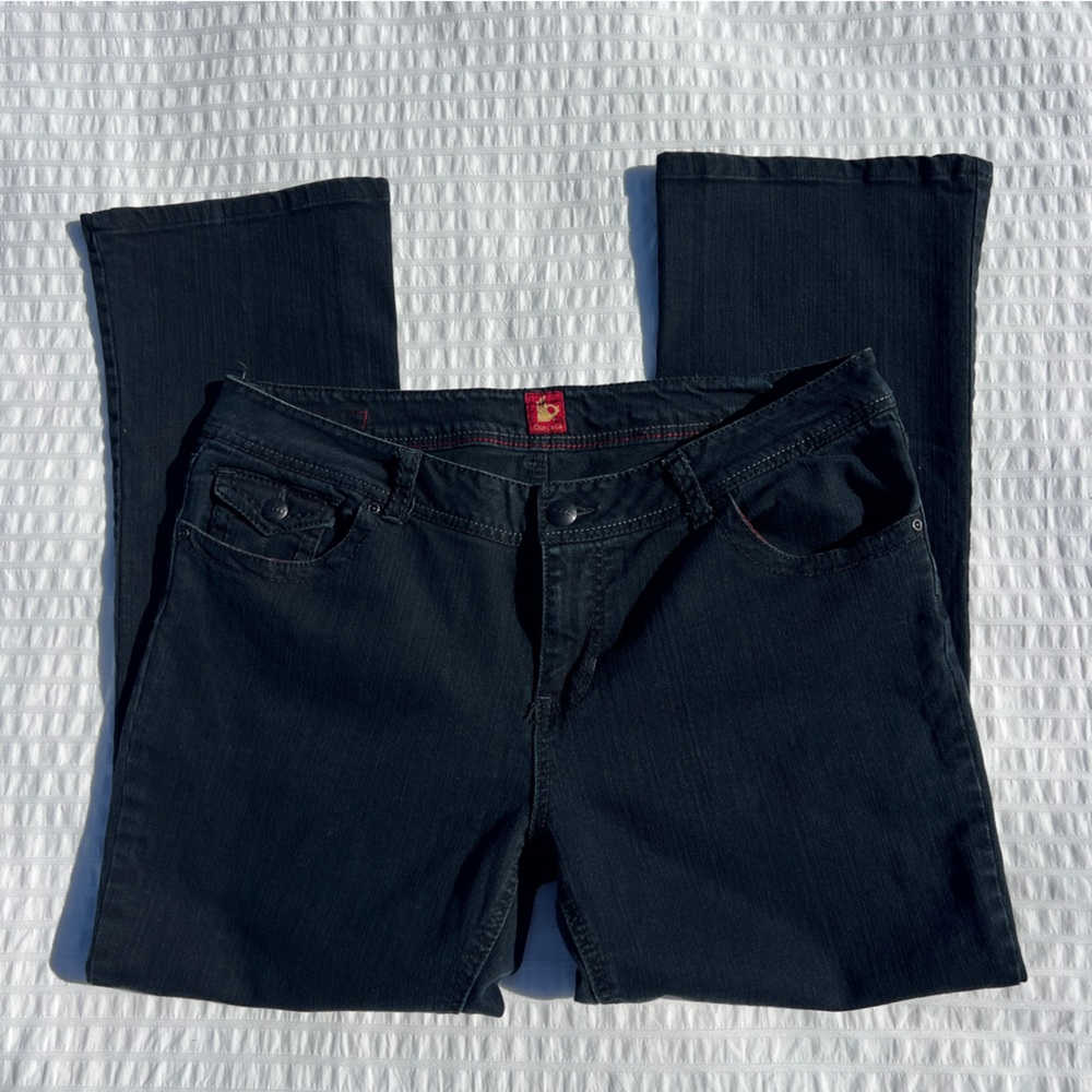 VTG 90s Sasson Black Denim Boot Cut Jeans, 16